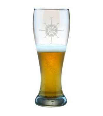 Susquehanna Glass Compass Rose Set of 4 Weizenbier Pilsner Glasses