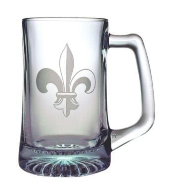 Susquehanna Glass Fleur De Lis Collection Set of 4 Beer Mugs