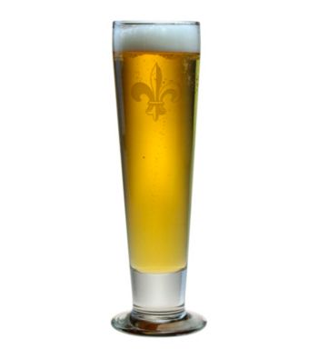 Susquehanna Glass Fleur De Lis Collection Set of 4 Tall Pilsner Glasses
