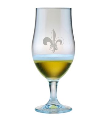 Susquehanna Glass Fleur De Lis Collection Set of 4 Munique Beer Chalices