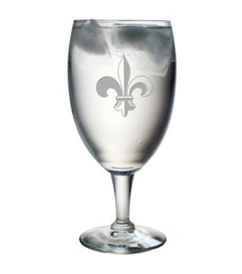 Susquehanna Glass Fleur De Lis Collection Set of 4 Footed Goblets