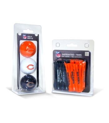 Chicago Bears Blue/Orange 3 Ball Pack and 50 Tee Pack