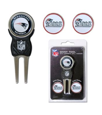 New England Patriots Blue/Silver 3 Marker Signature Divot Tool Pack