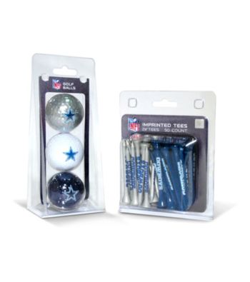 Dallas Cowboys Blue/Silver 3 Ball Pack and 50 Tee Pack