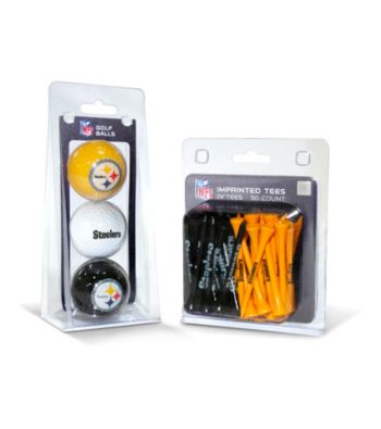 Pittsburgh Steelers Black/Yellow 3 Ball Pack and 50 Tee Pack