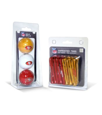 San Francisco 49ers Red/Gold 3 Ball Pack and 50 Tee Pack