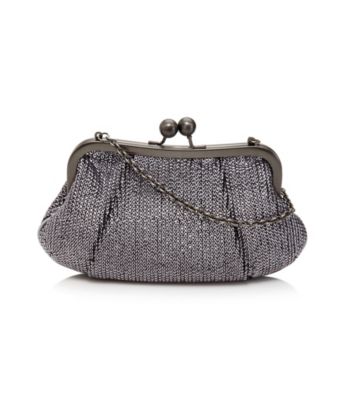 La Regale® Gunmetal Soft Metallic Sequin Clutch