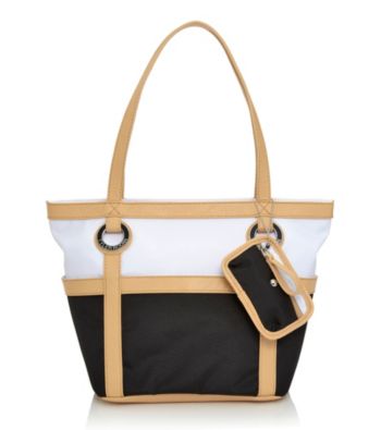 Tyler Rodan™ Black/White Jasmine II Medium Tote
