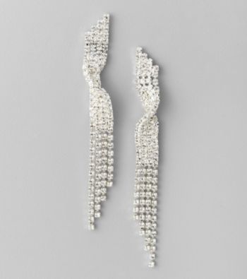 BT-Jeweled Crystal Linear Earrings