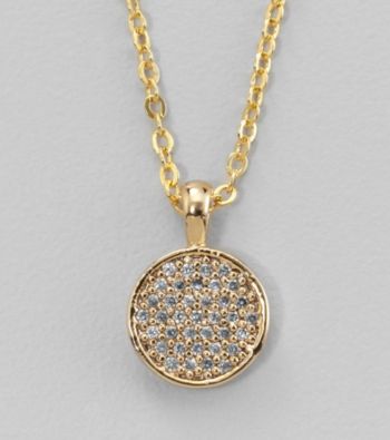 BT-Jeweled Goldtone Small Pendant