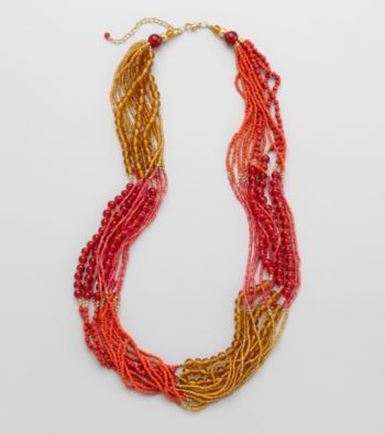 Studio Works® Spice and Goldtone Seed Bead Necklace