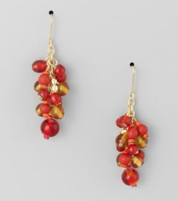 Studio Works® Spice and Silvertone Cluster Earrings