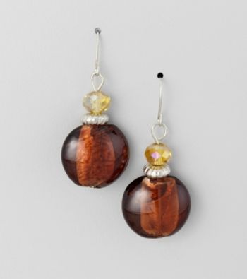 Studio Works® Brown Bead Drop Earrings