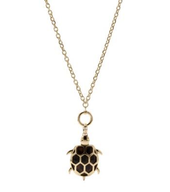 Fossil® Large Convertible Tortoise Turtle Pendant Necklace and Toggle Closure