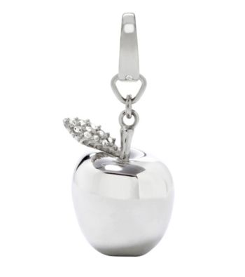 Fossil® Silvertone Apple Charm