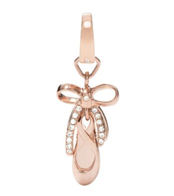 Fossil® Rose Goldtone Ballet Shoes Charm