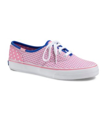 Keds® Double Dutch Gingham Dot - Pink/White