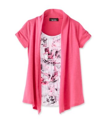 Amy Byer Girls' 7-16 Butterfly Top