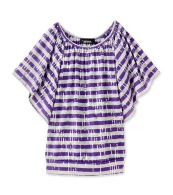 Amy Byer Girls' 7-16 Falling Sequins Top