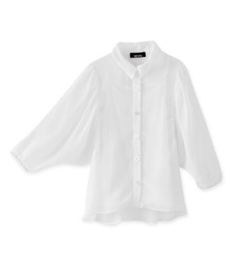 Amy Byer Girls' 7-16 White Dolman Button Front Shirt