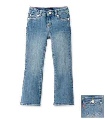 Levi's® Girls' 2-6X Medium Wash Glitter Flare Jeans