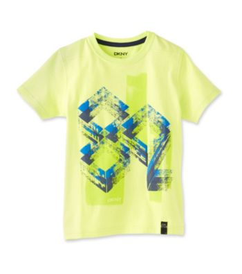 DKNY® Boys' 2T-20 Lime Short Sleeve Elevation Tee