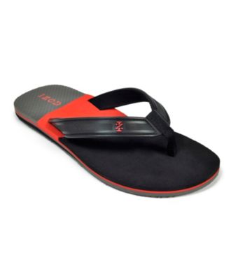 Izod® Men's Black/Red Color Block Flip Flop Sandals