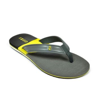 Izod® Men's Gray/Yellow Color Block Flip Flop Sandals