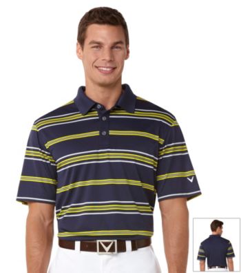 Callaway® Men's Peacoat Roadmap Striped Polo