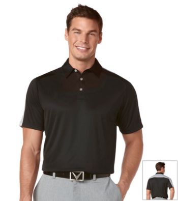Callaway® Men's Caviar Short Sleeve Color Blocked Razor Polo