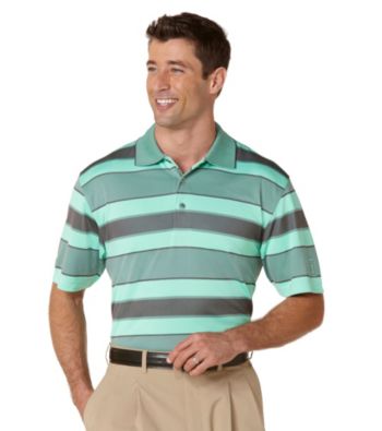 PGA TOUR® Men's Cabbage Birdseye Rugby Stripe Polo
