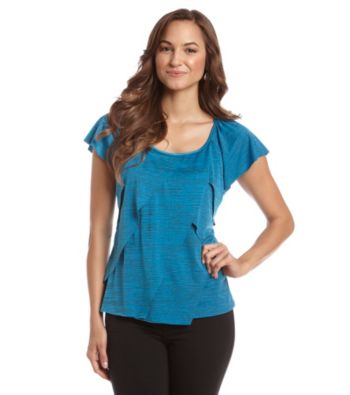 Notations® Scoopneck Asymmetrical Ruffle Top