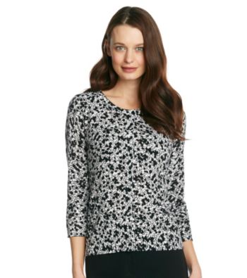 Relativity® Petites' Printed Cardigan