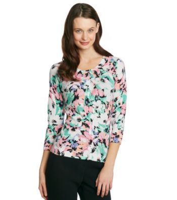 Relativity® Petites' Printed Cardigan