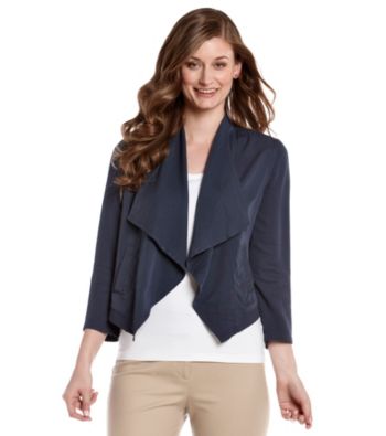 DKNY JEANS® Drape-Front Jacket