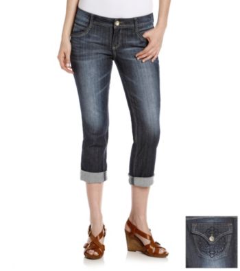 Democracy Cropped Jean with Embroidered Back Pockets