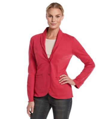 Ruff Hewn Shawl Collar Solid Slub Knit Blazer