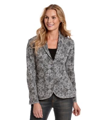 Ruff Hewn Shawl Collar Printed Slub Knit Blazer