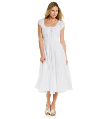 Chelsea & Theodore® Scoopneck Smocked Waist Solid Dress