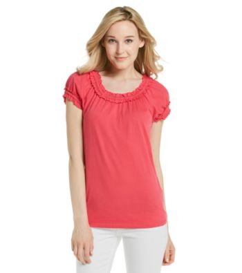 Chelsea & Theodore® Scoopneck Smocked Tee