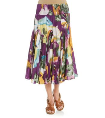 Chelsea & Theodore® Floral Print Broomstick Skirt