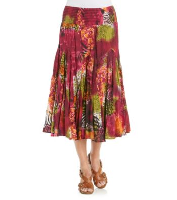 Chelsea & Theodore® Multi Animal Print Broomstick Skirt
