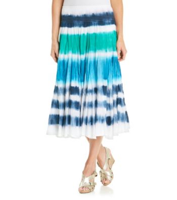 Chelsea & Theodore® Tie-Dye Stripe Broomstick Skirt