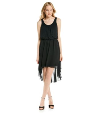 Black Rainn™ Scoopneck Hi-Low Hem Dress