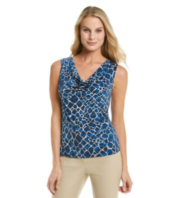 Calvin Klein Drapeneck Water Print Cami