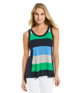 Vince Camuto® Scoopneck Rugby Stripe Tank