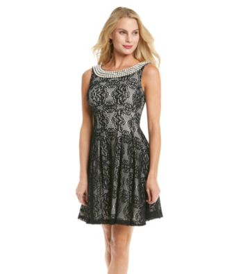 Betsey Johnson® Fit and Flare Lace Dress