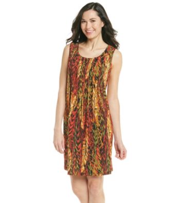 Ronni Nicole® Pleat Front Print Knit Dress