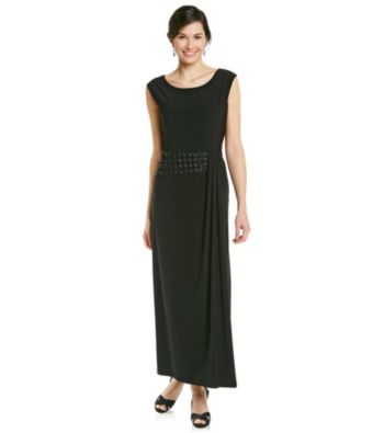 R&M Richards® Petites' Beaded Long Knit Dress