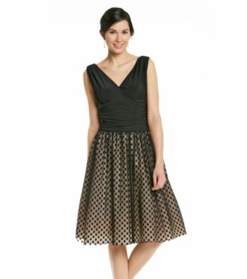 Jessica Howard® Surplice Dot Print Party Dress